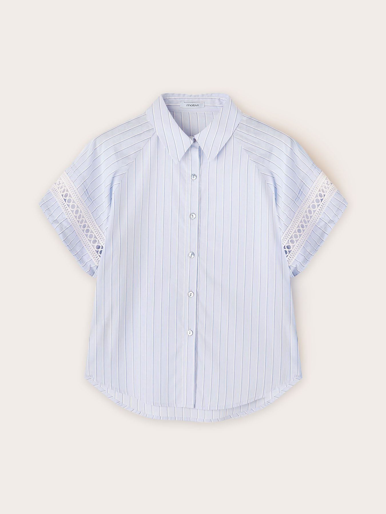 Gestreiftes Hemd mit bestickten &Auml;rmeln image number 4