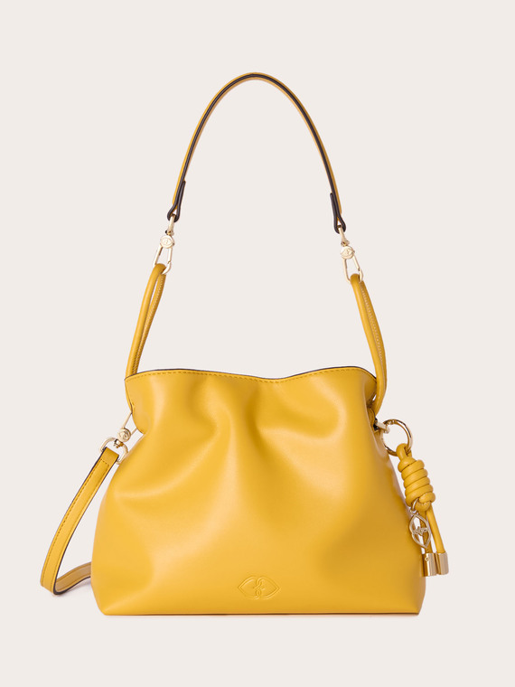 Curly bag in tessuto spalmato