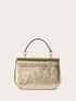 Small bag in tessuto laminato oro image number 2