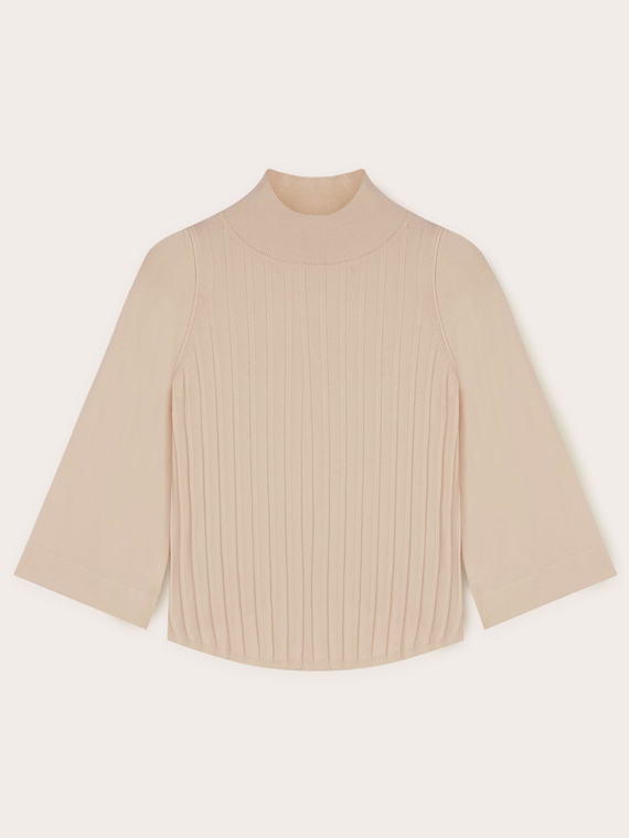 Maglia a lupetto misto viscosa