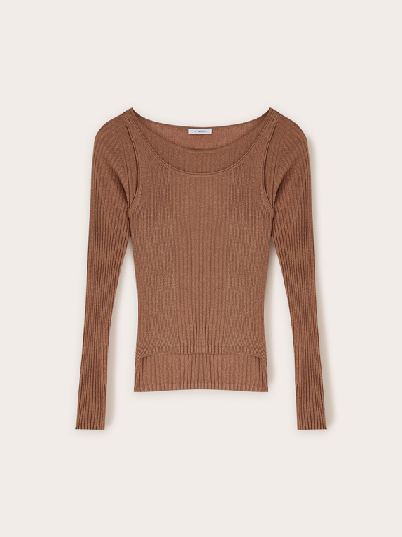 Maglia double layer con motivo canotta