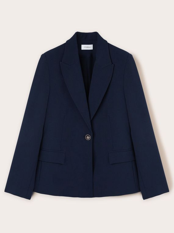 Giacca completo monopetto in tessuto cr&ecirc;pe