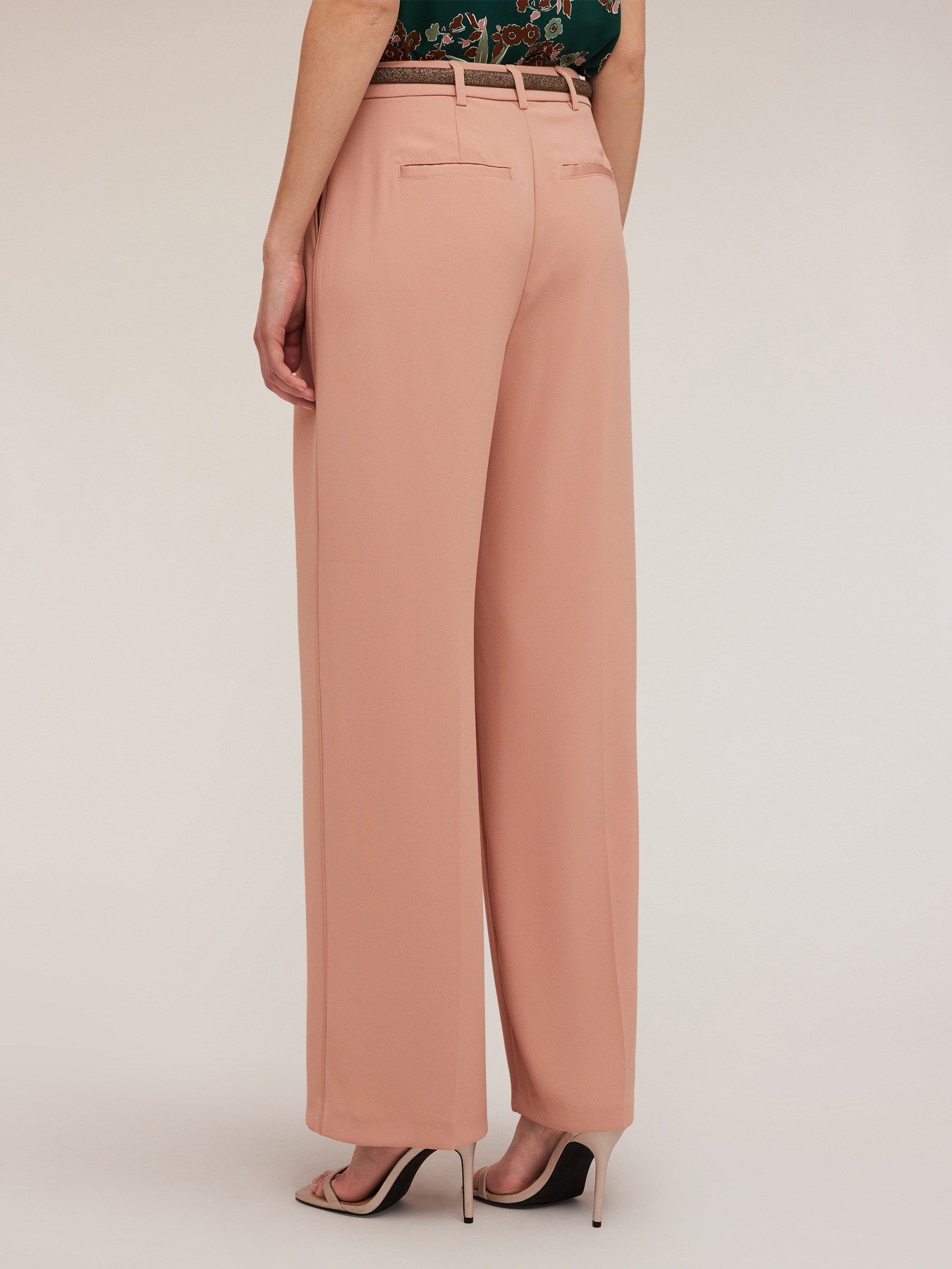 Palazzo-Hose Satin mit seitlichem Piping image number 1