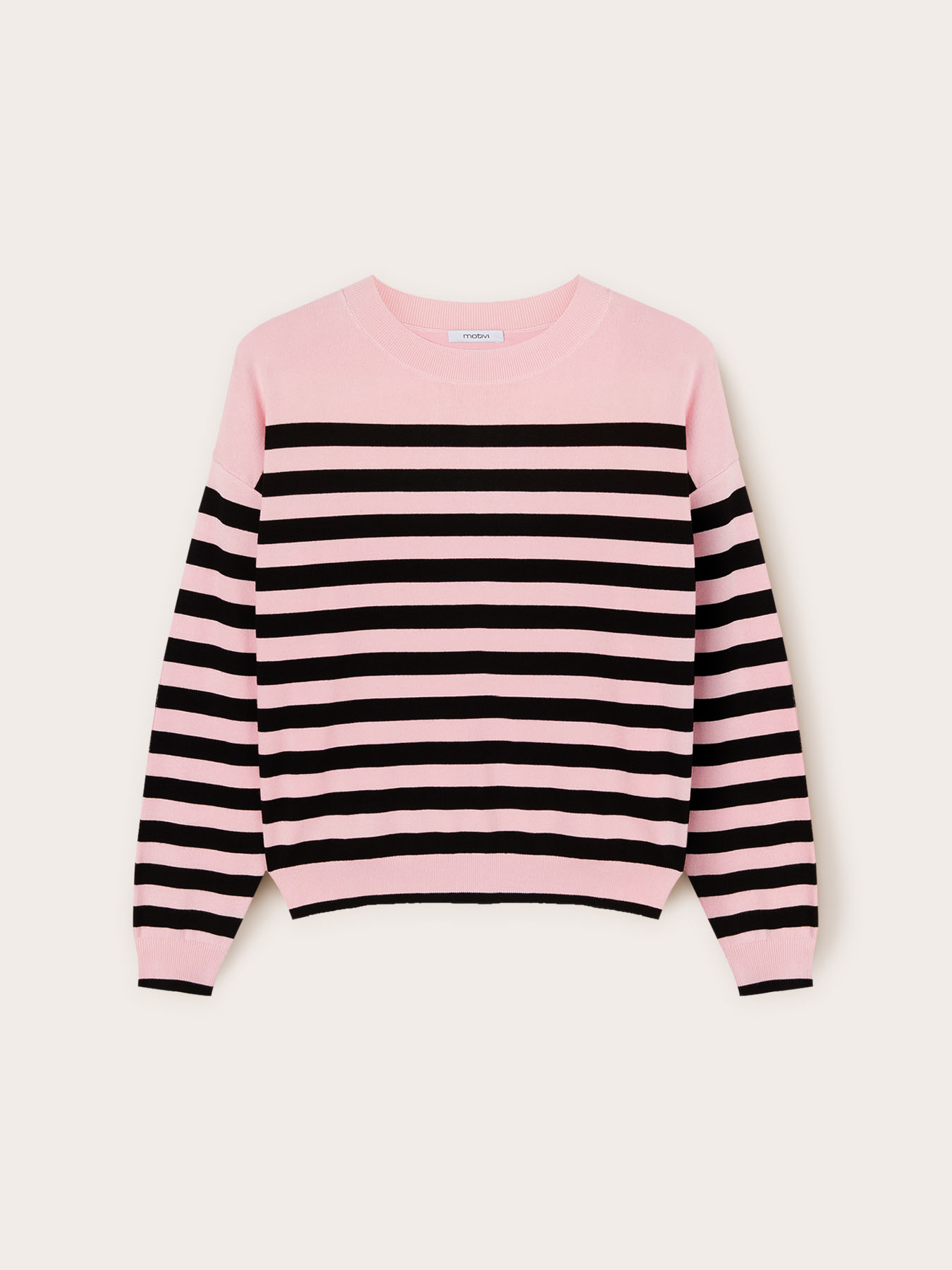 Striped knit pullover image number 4