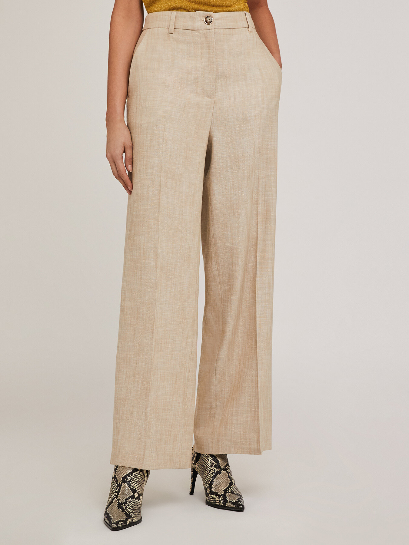 Polyviscose palazzo trousers image number 2