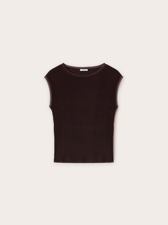 T-shirt with Georgette trims