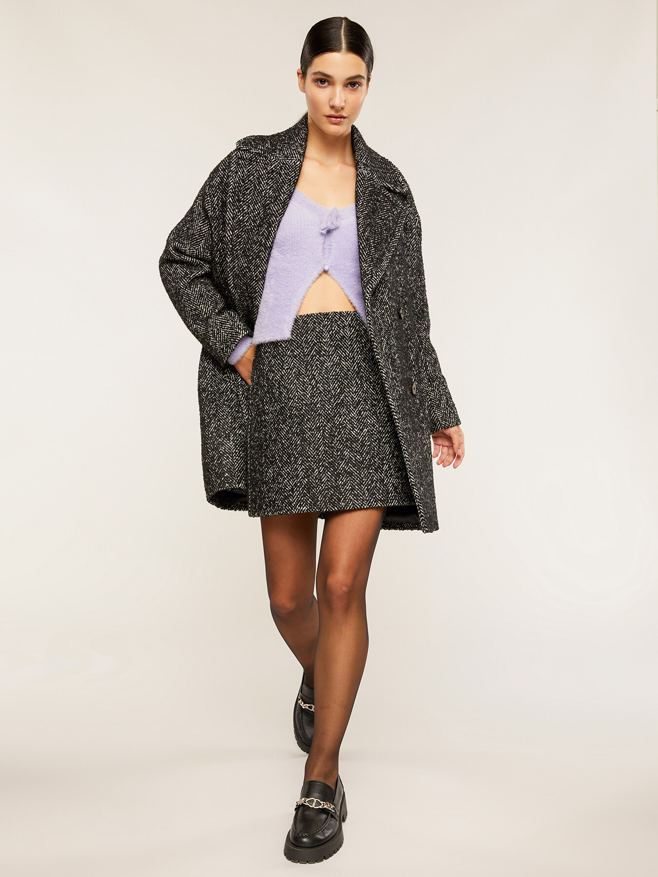Short fur effect cardigan image number 3