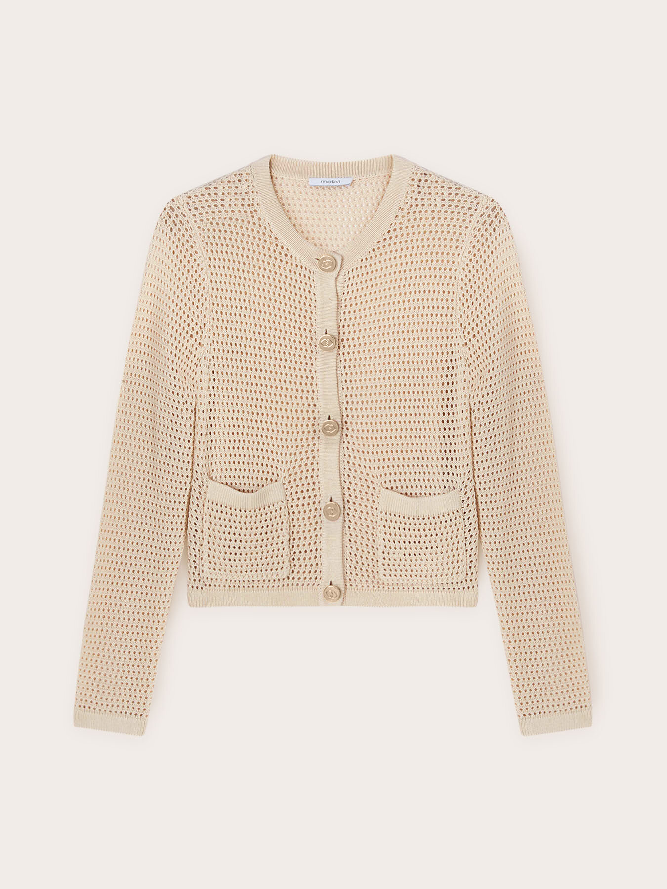 Cardigan in maglia traforata image number 4