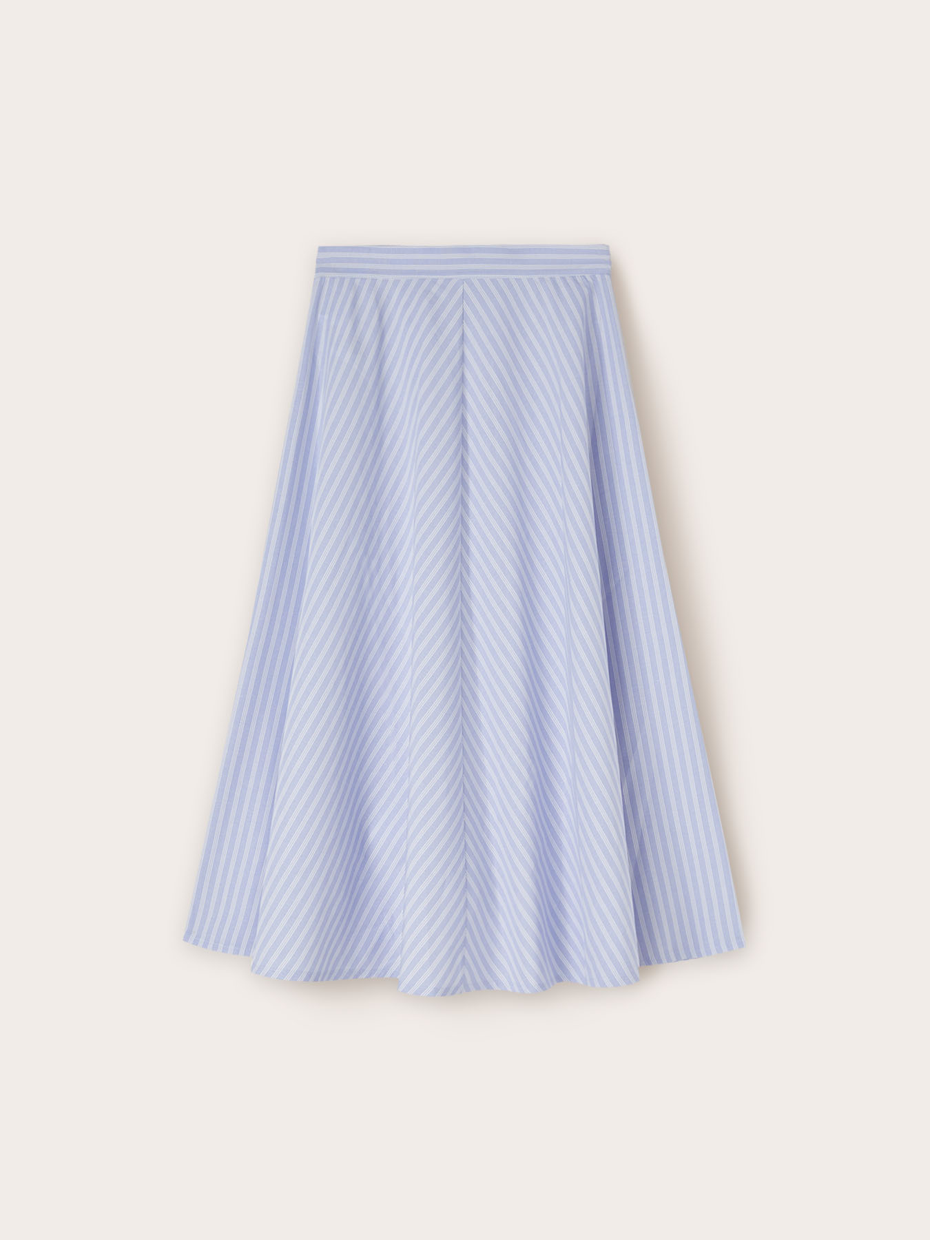 Striped cotton midi skirt image number 3