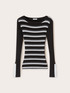 Rippenpullover mit Lurexstreifen image number 4