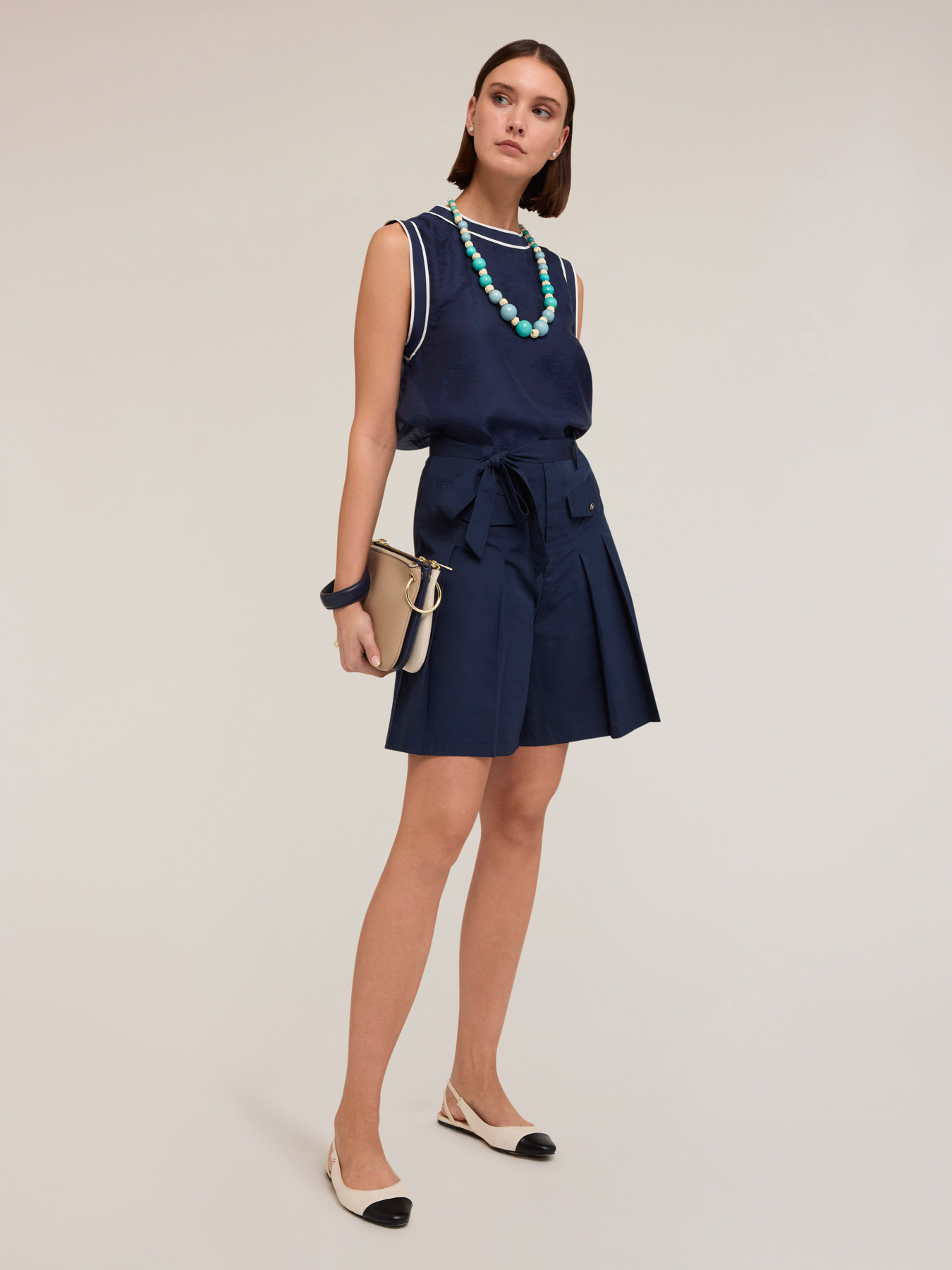 Top en lyocell m&eacute;lang&eacute; avec bords &agrave; c&ocirc;tes image number 2