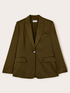 Blazer de botonadura simple en raso image number 4