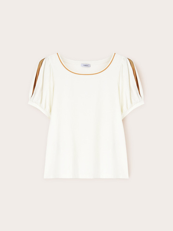 T-shirt con maniche a palloncino