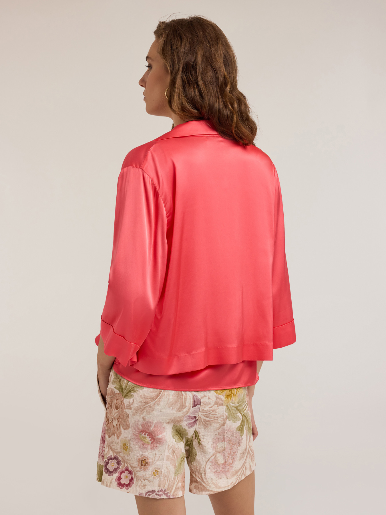 Giacca destrutturata in raso stretch image number 1