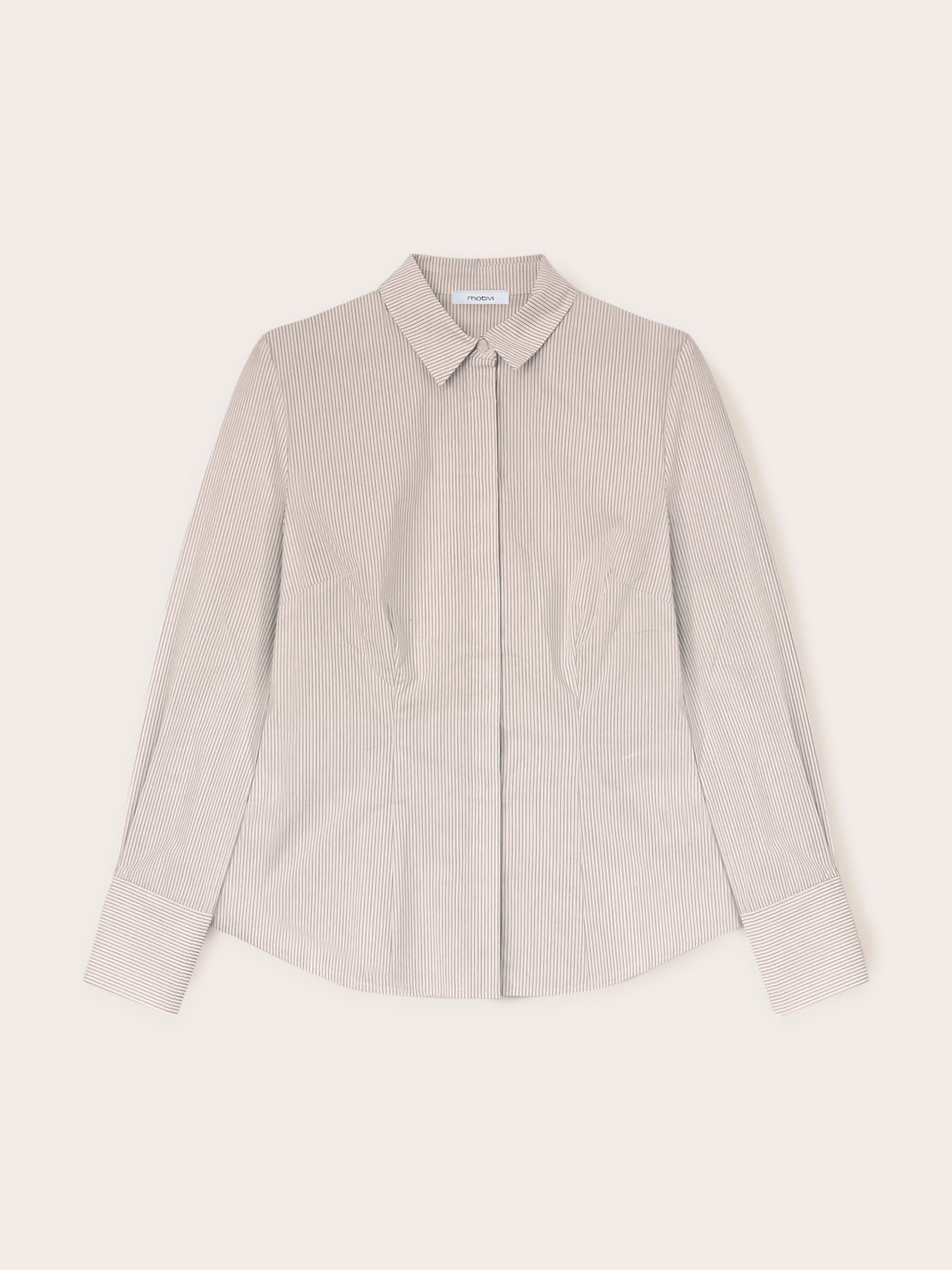 Camicia in popeline a righe image number 3