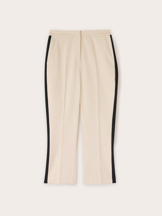 Pantal&oacute;n cropped con banda lateral