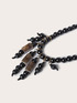 Collana girocollo con perline in legno e pendenti image number 2