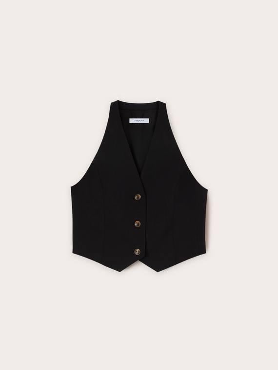 Gilet corto in poliviscosa