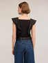 Top in jersey con volant image number 1