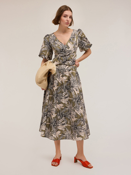 Jungle patterned circle skirt