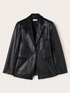 Blazer &agrave; simple boutonnage en tissu enduit image number 4