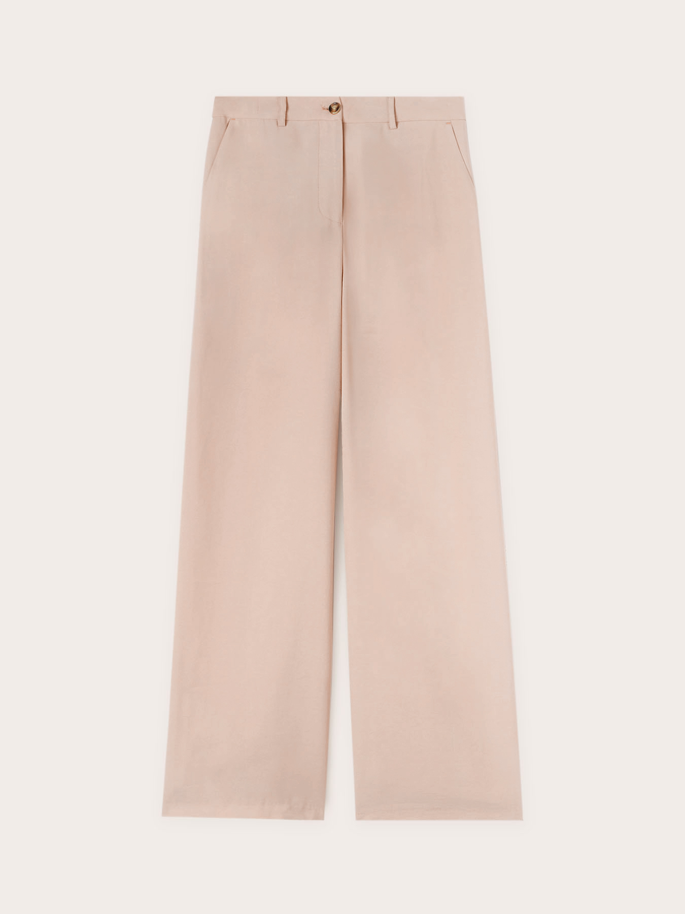 Pantaloni palazzo in tessuto fluido misto viscosa image number 4