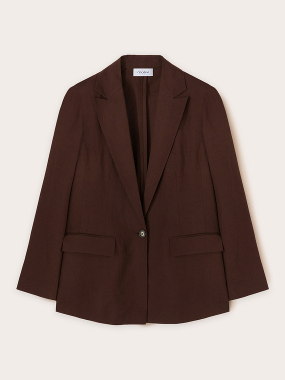 Blazer monopetto con martingala