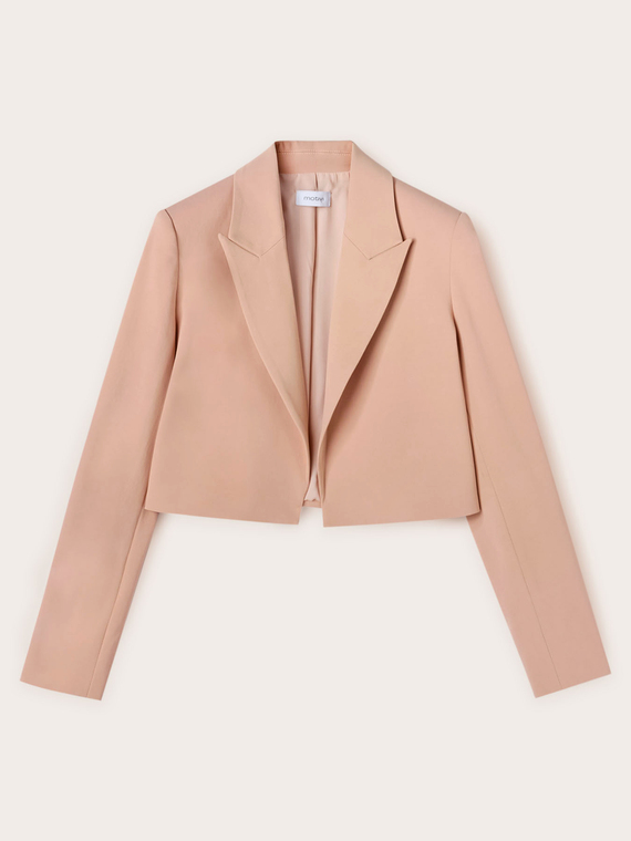 Cotton blend canvas spencer jacket