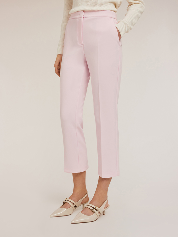 Pantaloni regular con piega stirata