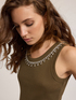 Tanktop mit Crystal-Fransen image number 3