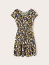 Printed short dress in lyocell blend image number 4