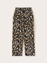 Wide-leg trousers in lyocell blend with ethnic pattern image number 3