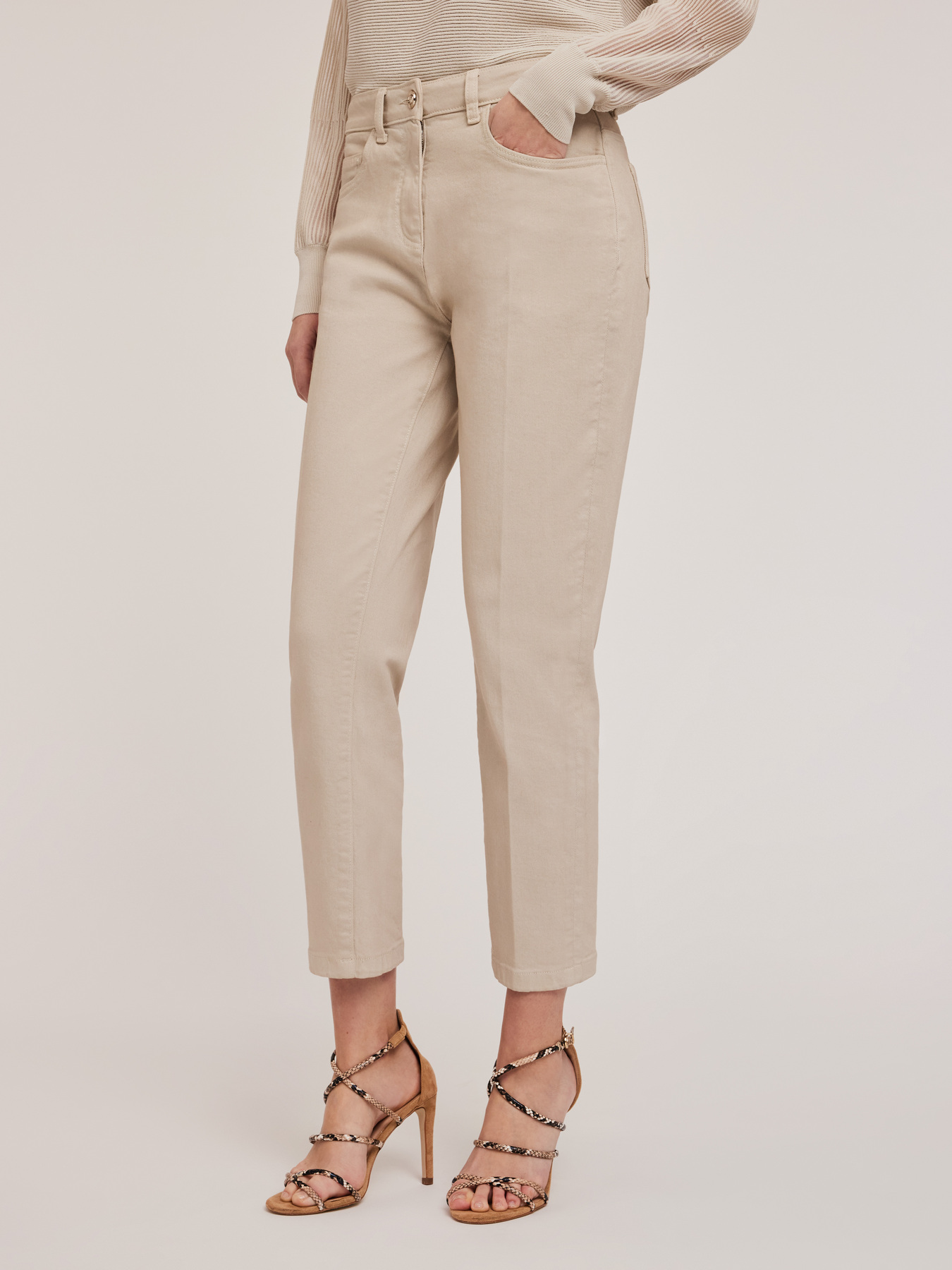 Rianne carrot fit drill trousers image number 2