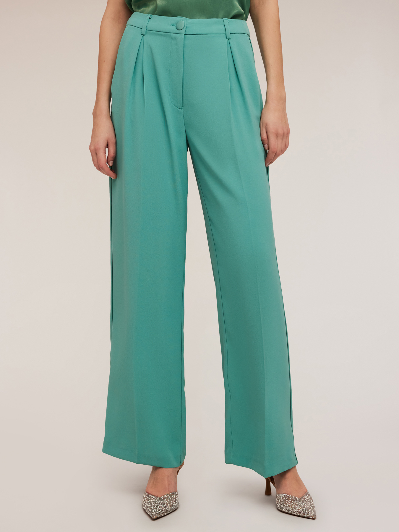 Palazzo-Hose Satin mit seitlichem Piping image number 3