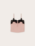 Top lingerie in raso con bordo in pizzo image number 4