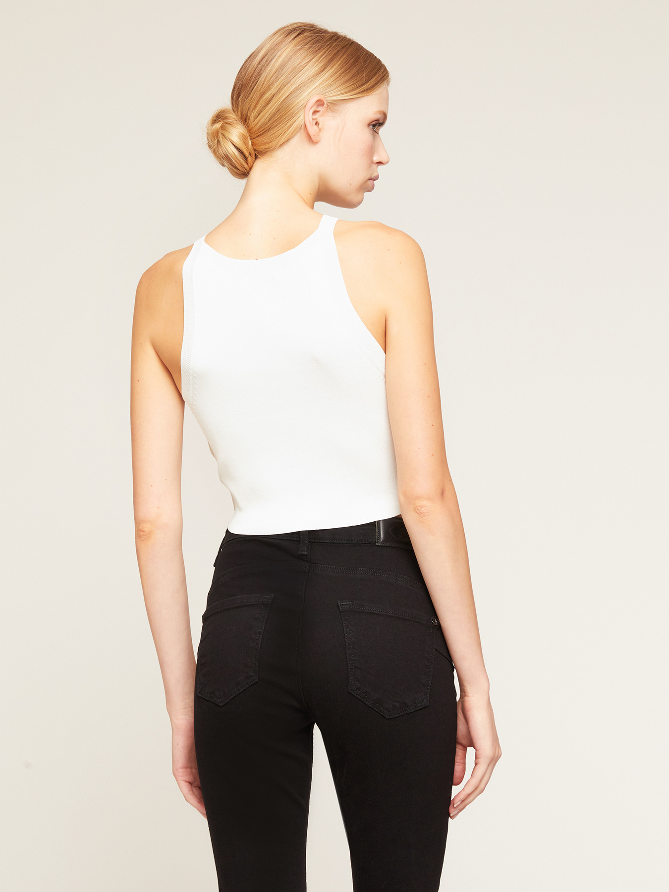 Kurzes Strick-Top mit Nieten image number 1