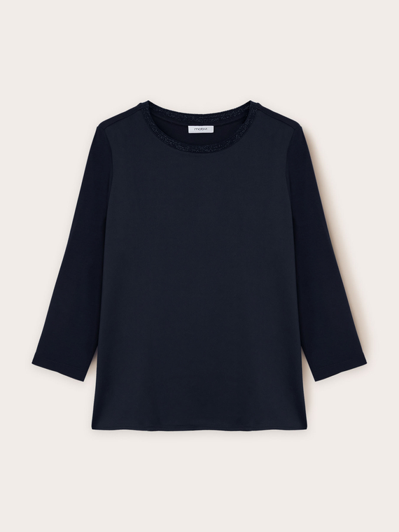 Tricou basic din două materiale