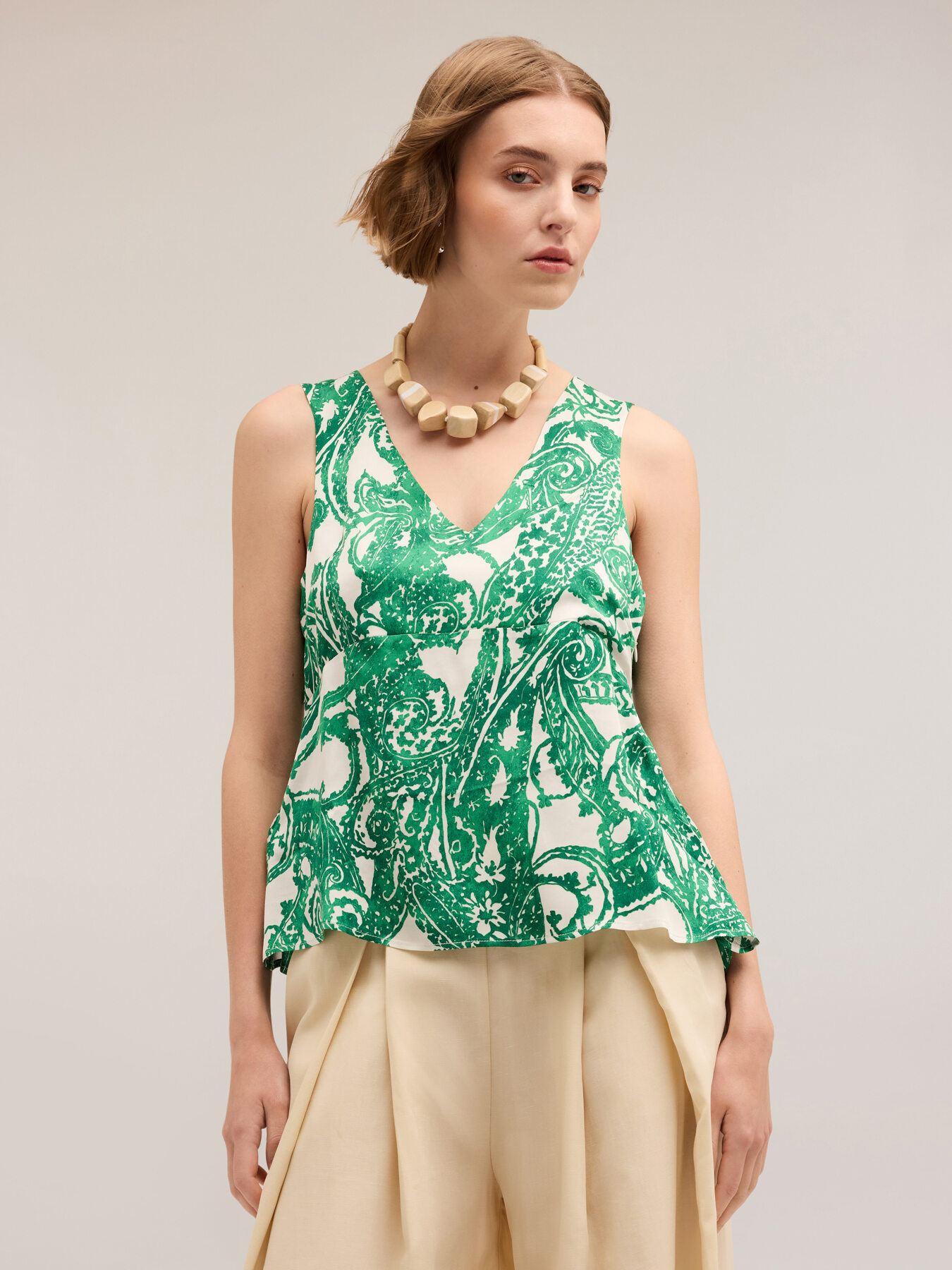 Satintop mit Paisley-Muster image number 2