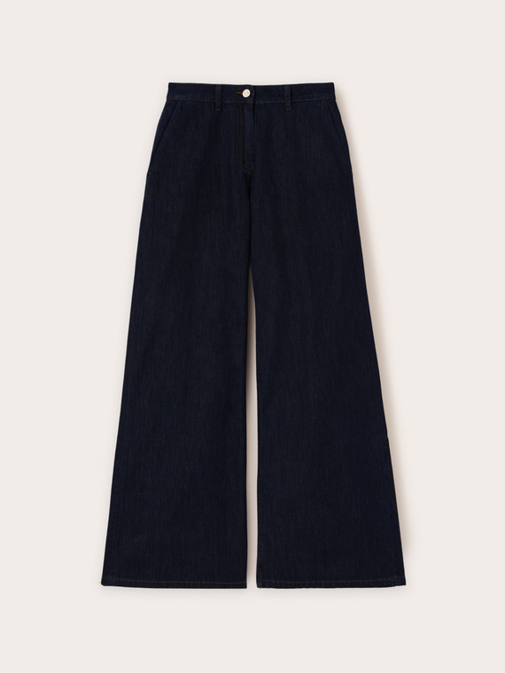 Jeans wide leg blue rinse