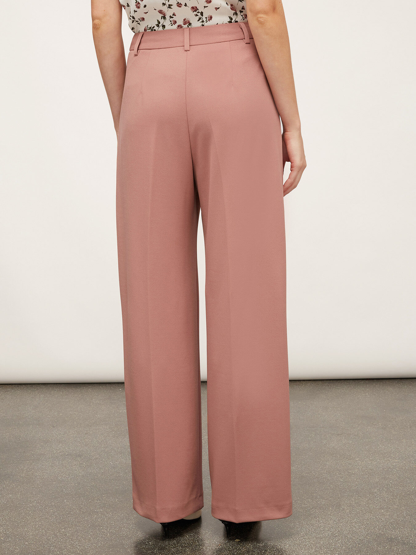 Pantaloni palazzo cu pliuri image number 1