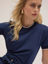 T-shirt con bordi in maglia image number 3