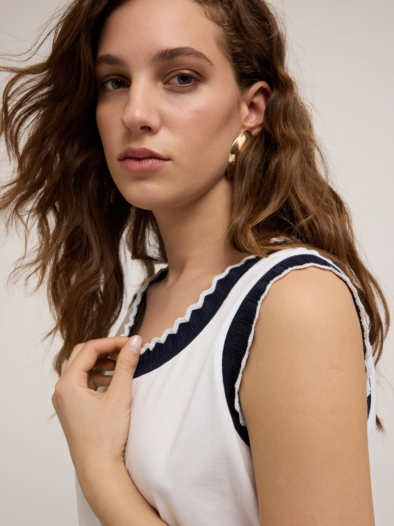 Top mit Strickb&uuml;ndchen image number 3