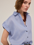Short-sleeved linen shirt image number 3