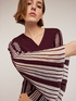 Pleated effect lurex knit striped dress image number 2