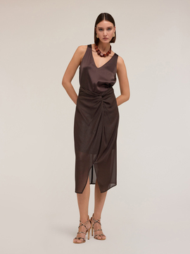 Shiny georgette sarong skirt