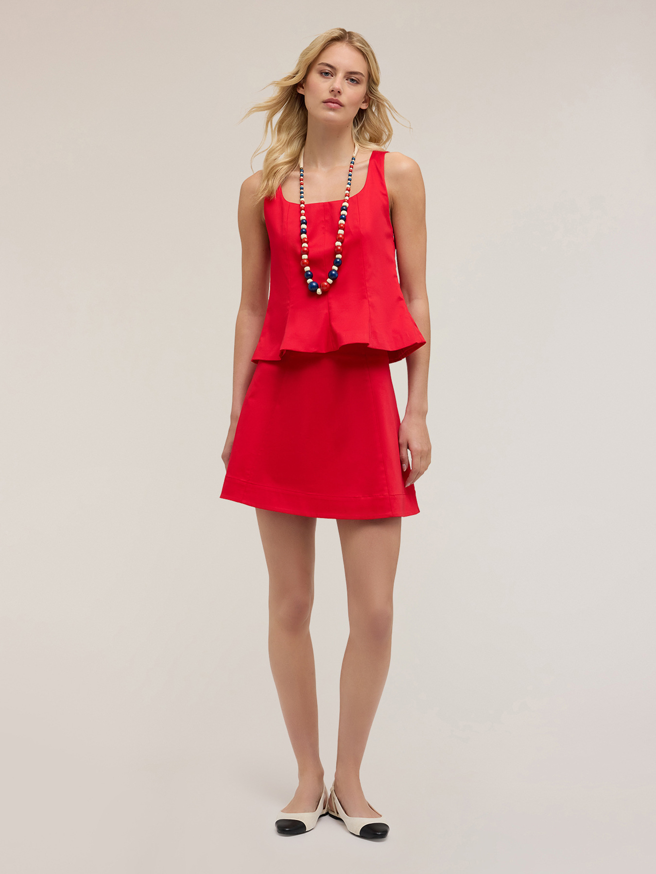 Peplum-Top aus Baumwolle image number 0