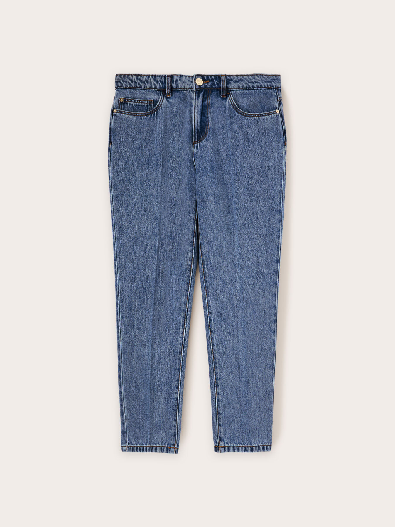 Jeans con piega stirata misto lyocell image number 4