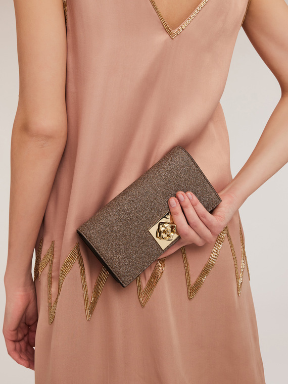 Wallet Bag in glitter coated fabric