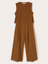 Lyocell blend jumpsuit with slit at the back image number 4