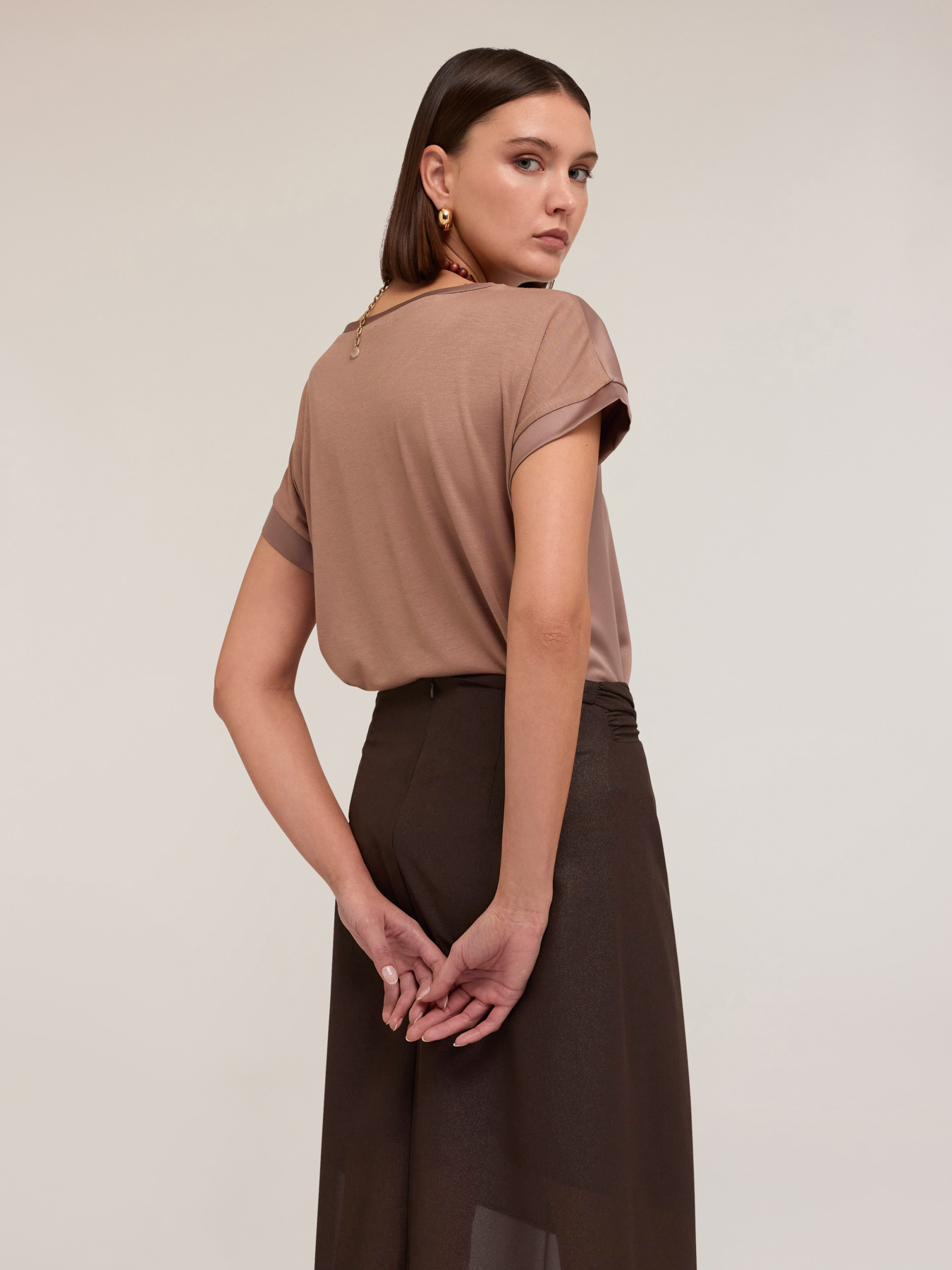 T-shirt bimaterica image number 1